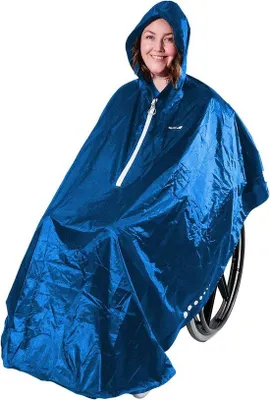Produktbild von Famanu Rollstuhldecke - Wasserdichter Fleece-Poncho für Rollstühle