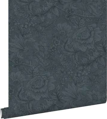 Produktbild von ESTAhome Tapete Blumenmuster Dunkelblau 50 x 900 cm