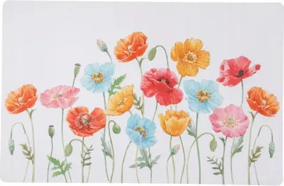 Productafbeelding van Tafelset, placemat met bloemenmotief, 28x43 cm, rechthoekig, kunststof, afwasbaar, 1 stuk