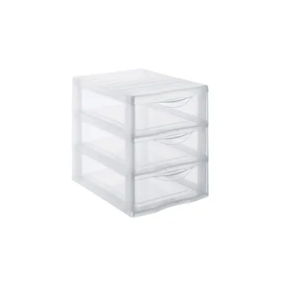 Produktbild von Schubladenbox A5, 3 Schübe ORGAMIX , Farbe:Transparent