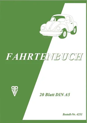 Produktbild von PVP Fahrtenbuch DIN A5 20Blatt