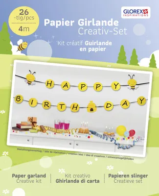Produktbild von Glorex Papier Girlande Biene 4 m
