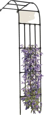 Obrázek produktu pro Zahradní mříž, odolná ocelová konstrukce, prostorově úsporný design, černá barva