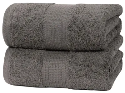Produktbild von Badetuch 2er Set, Baumwolle, 100x150 cm, grau