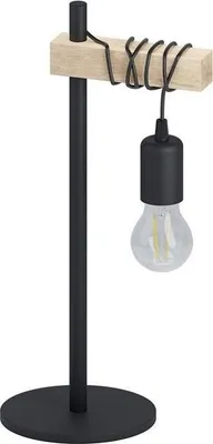 Immagine prodotto di Lampada, E27 max 60W industriale metallo nero collegato, EGLO Townshend