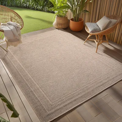Immagine prodotto di Teppium Tappeto da Esterno Impermeabile e Resistente ai Raggi UV Ideale per Cucina Balcone Terrazza Giardino Soggiorno, Dimensioni: 160x230 cm