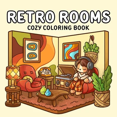 Produktbild von Retro Rooms Malbuch für Erwachsene und Teenager Taschenbuch