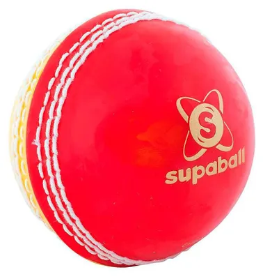 Immagine prodotto di Palla da cricket Supaball per allenamento, rosso/giallo, per ragazzi