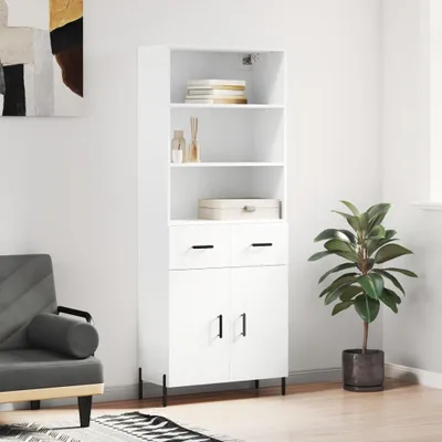 Produktbild von vidaXL Highboard Weiß 69,5x34x180 cm Holzwerkstoff