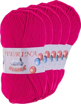 Produktbild von 5 x 100g Terina Strickgarn Häkelgarn Wolle Acrylwolle pflegeleicht Farbwahl