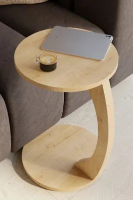 Zdjęcie produktu dla Stolik pomocniczy Saffier Eiken – stolik pod laptopa na kółkach, 38 x 38 x 56 cm