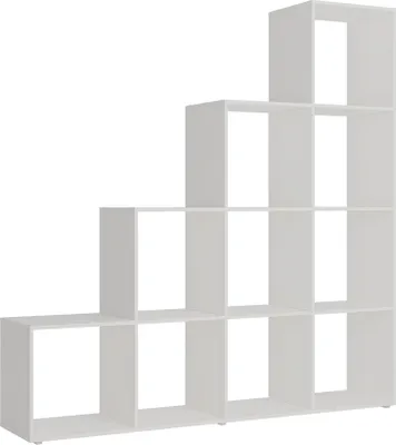 Obrázek produktu pro Vicco Schodišťový regál Aramis, 139 x 143 cm 10 přihrádek, Bílá/Bílá