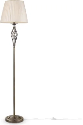 Zdjęcie produktu dla Lampa podłogowa, metal, beżowy mosiądz, E14, wys. 165 cm