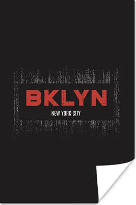 Produktbild von MuchoWow® Poster New York - Schwarz - Brooklyn 20x30 cm - Papierdruck