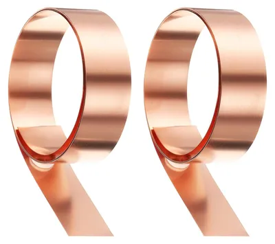 Kupferblechrolle 2 Stück, 0,1 mm, 99,95 % rein, 20 mm x 1 m
