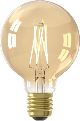 Produktbild von LED Lampe E27, G80, Filament Gold, 2100K Warmweiß Licht, nicht dimmbar