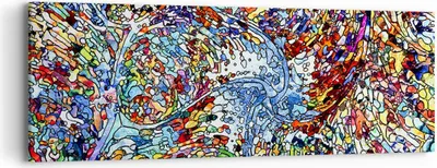 Produktbild von Bild auf Leinwand - Leinwandbild - Abstraktion modern - 90x30cm - Wand Bild - Wanddeko - Wandbilder - Leinwanddruck - Bilder - Kunstdruck - Wanddekoration - Leinwand bilder - Wandkunst - AB90x30-4045