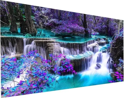 Produktbild von Rubye Diamond Painting Erwachsene Kinder [Wasserfall] - Diamond Painting Bilder - Diamant Painting - DIY Bilder - Full Diamant Bilder Set – Zimmer, Büro, Wand Und Eingang Dekoration (90 cm x 40 cm)