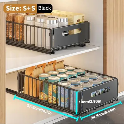Image de Organisateur pour placard de cuisine - Étagère coulissante - Avec rails de guidage - Extensible - Multifonctionnel - Structure en acier - Rose