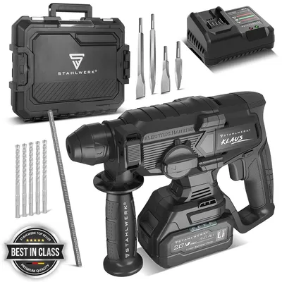 Produktbild von STAHLWERK 20V Akku-Bohrhammer KLAUS 24mm Schlagbohrer Meißelhammer Brushless