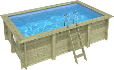 Produktbild von Holzpool AQUA 4.65x2.85 - H.1.24 m auf Rahmen ohne Betonierung