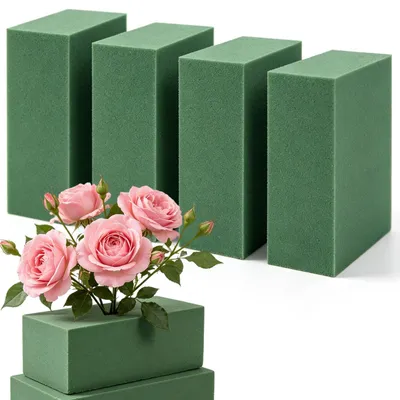 Image de Éponge florale - Lot de 4 - À découper soi-même - 14x8x4,5 cm
