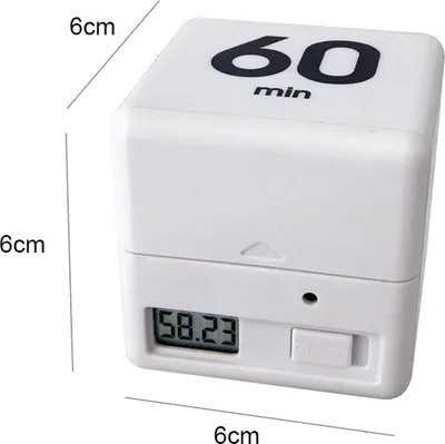 Obrázek produktu pro Kuchyňský časovač Cube Timer Přednastavený časovač na 15/20/30/60 minut