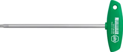 Produktbild von Wiha Schraubendreher TX Größe 45 x250mm Gesamtlänge 288mm Chrom Vanadium Stahl matt Chrom mit Quergriff Classic - 1343