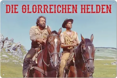 Produktbild von Blechwaren Fabrik Braunschweig Bud Spencer & Terence Hill Die Glorreichen Helden Blech-schild 20x30 Cm Mehrfarbig Mehrfarbig One Size