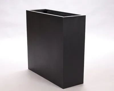Produktbild von Elegant Einrichten | Pflanzkübel | Fiberglas | rechteckig | 84x30x80cm | elegant schwarz-matt.
