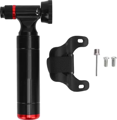 Produktbild von Mini -Fahrradpumpe Aluminiumlegierung CO2 -Reifenflüsse tragbares kleines Fahrrad mit Messgerät für Schraderventil Französisch