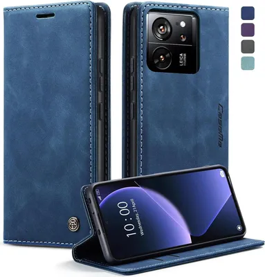 Image de KZB Xiaomi 13T Pro Housse cuir Flip Case bleu Aimant Stand Fonction
