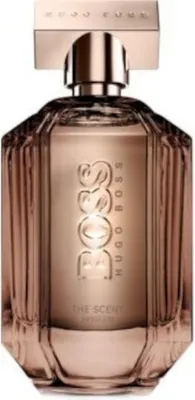 A product shot of a Hugo Boss perfume bottle.