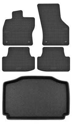 Image de Tapis en caoutchouc + bac de coffre pour Seat Arona 2017- (SUV, plancher bas) – 5 pièces, noirs, sur mesure