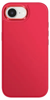 Obrázok produktu pre Avizar, matné puzdro na iPhone 17e s elegantným kovovým rámom fotoaparátu, červené