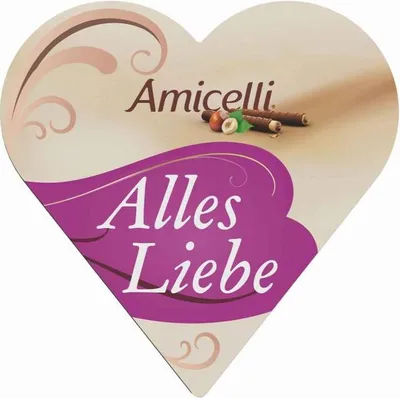 Produktbild von Ritter Sport Amicelli Herz 'Alles Liebe' Waffelröllchen 137g