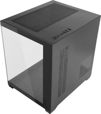Produktbild von Mars Gaming MC-VIEW2, Mini Tower, PC, Schwarz, micro ATX, Mini-ITX, Metall, Gehärtetes Glas, Gaming