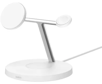 Immagine prodotto di Belkin BOOST CHARGE PRO Qi2 3in1 magn.Ladestat.15W ws. WIZ032kqWH