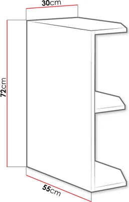 Immagine prodotto di Mobiletto cucina basso 30 cm FRYZIA - rovere artigianale