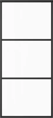 Immagine prodotto di vidaXL Porta scorrevole ESG vetro e alluminio 90x205 cm nero