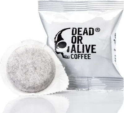Produktbild von DEAD OR ALIVE COFFEE ESE Pads - Starke Espresso Pads - E.S.E. System kompatibel - Coffee Pods