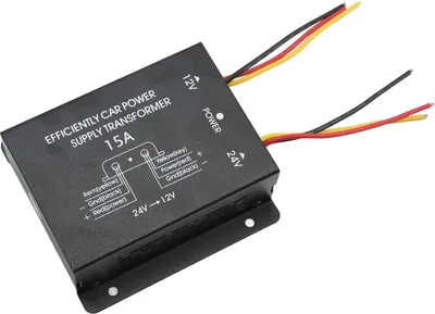 Image de convertisseur 24V vers 12V Protection contre les courts-circuits Réducteur de tension pour voiture 15A