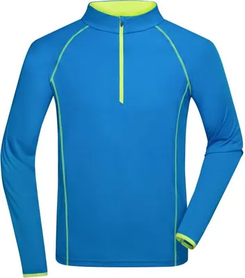 Produktbild von Langarm Funktionsshirt für Fitness und Sport bright-blue/bright-yellow, Gr. M