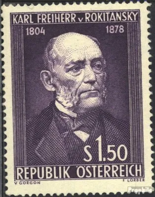 Produktbild von Briefmarken Österreich 1954 Mi 997 (kompl.Ausg.) gestempelt v. Rokitansky