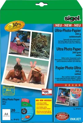 Produktbild von Fotopapier A4 260g/qm matt weiß VE=10x20 Blatt