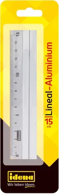 Obrázek produktu pro Idena 602121 - Hliníkové pravítko, 15 cm, stříbrné, 1 kus