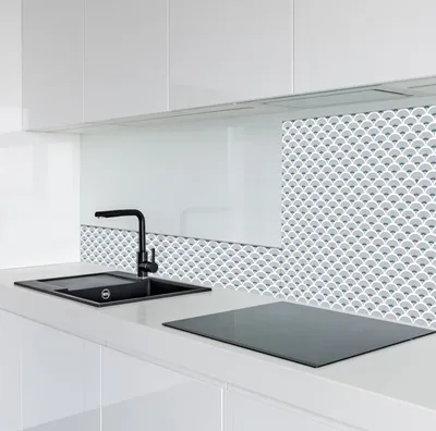 Produktbild von Selbstklebende Aluminium-Rückwand Obolus grau, 20x99cm