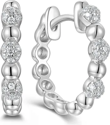 Produktbild von 9NB-1649 – New Bling – Zilveren oorbellen rond – Met zirkonia – Zilverkleurig – 925 zilver