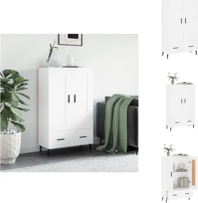 Immagine prodotto di vidaXL Credenza bianca 69,5x31x115 cm Materiale a base di legno - Credenze