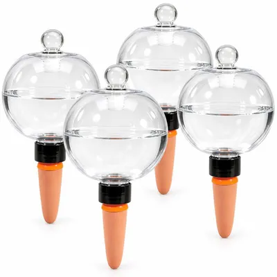 Produktbild von Bewässerungskugeln 4er Set, Pflanzenbewässerer 25 oz mit Wasserspeicher und Terrakotta-Spitze, für Topfpflanzen